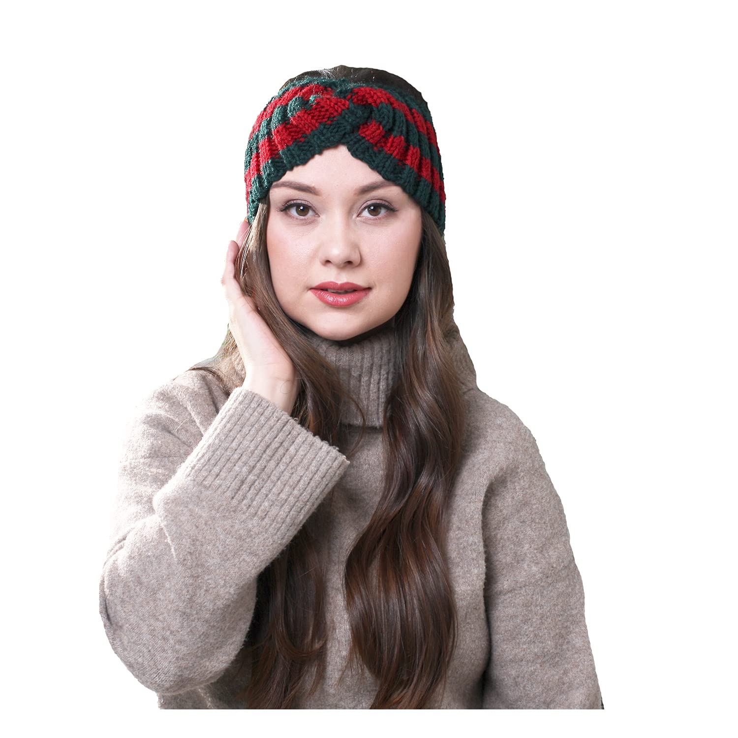 Yili Maizi elastic soft headband worn by model for all day comfort.