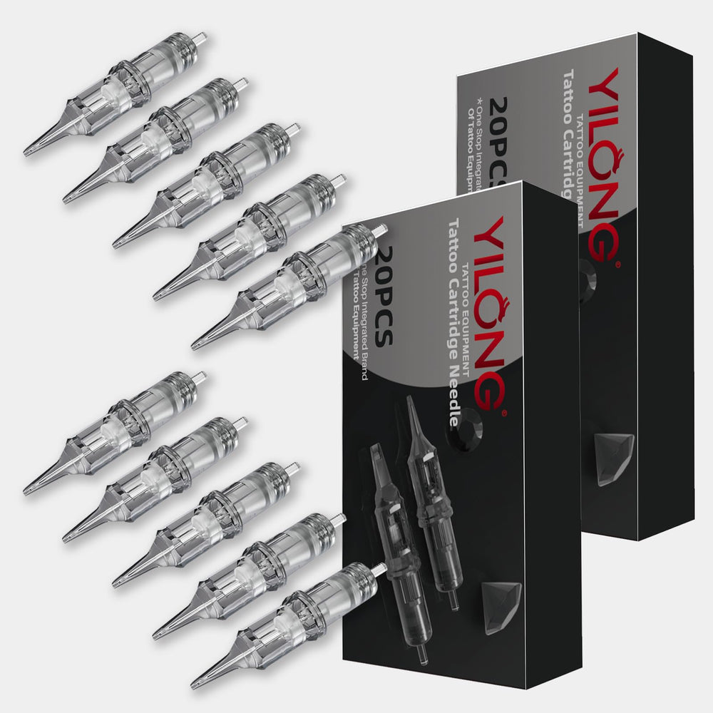 YILONG Upgrad disposable cartridges packaging shows a 20-piece professional set for artists