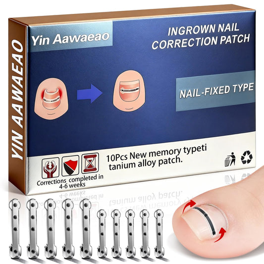 Yin Aawaeao ingrown toenail patch positioned under the nail for discreet correction