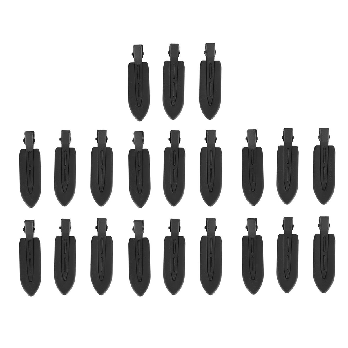 Yinhing leaf-shaped hair clip front view in black, secure bangs with a sleek look