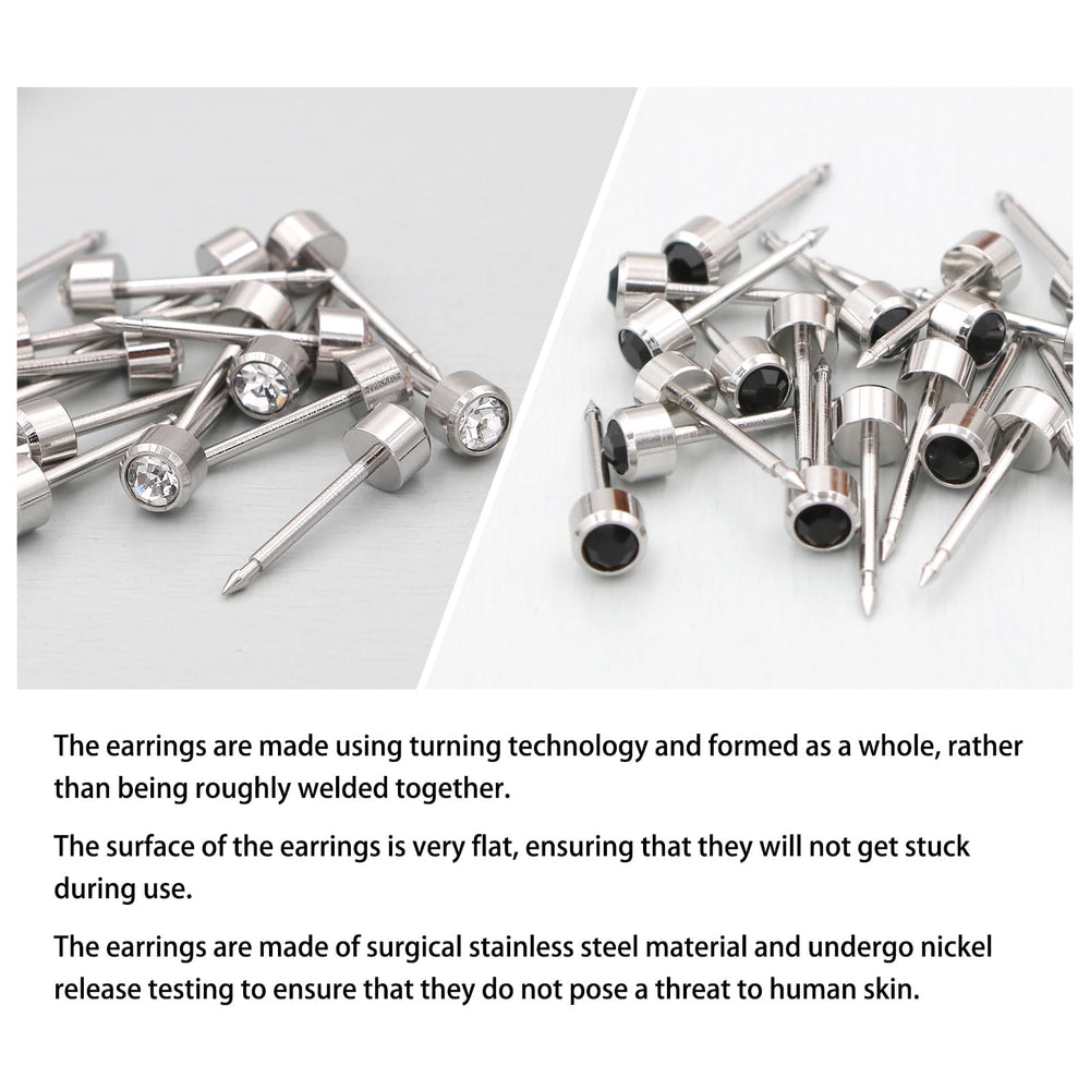 YINPAD 24 surgical-grade earrings ready for professional-grade wear.