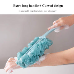 Yisella nylon shower loofah brush stays durable and resists mold.