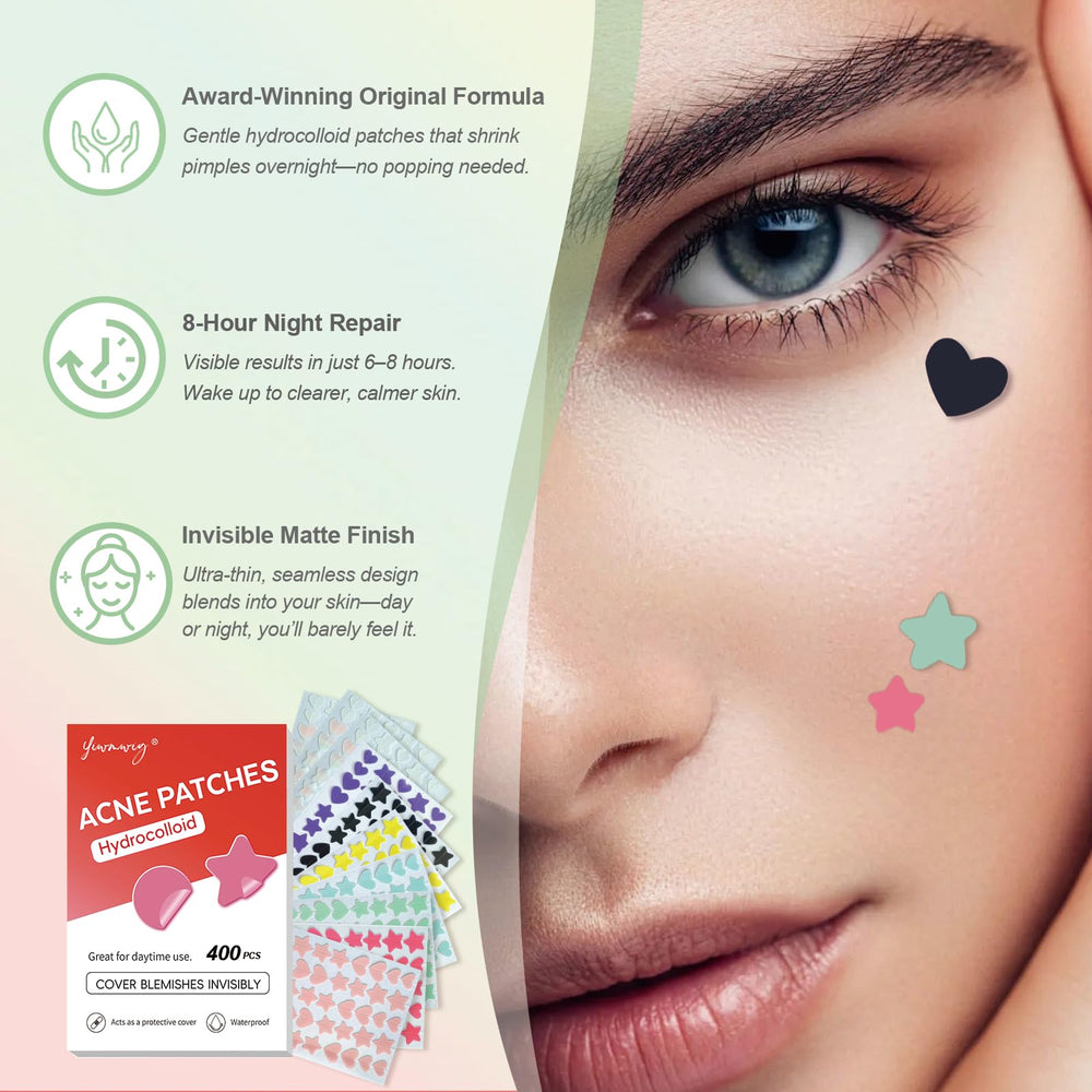 YIWMWIY hydrocolloid patch with tea tree oil and centella for soothing feel and oil balance.