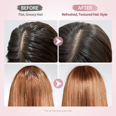 Hair after YLNALO powder provides added volume and texture