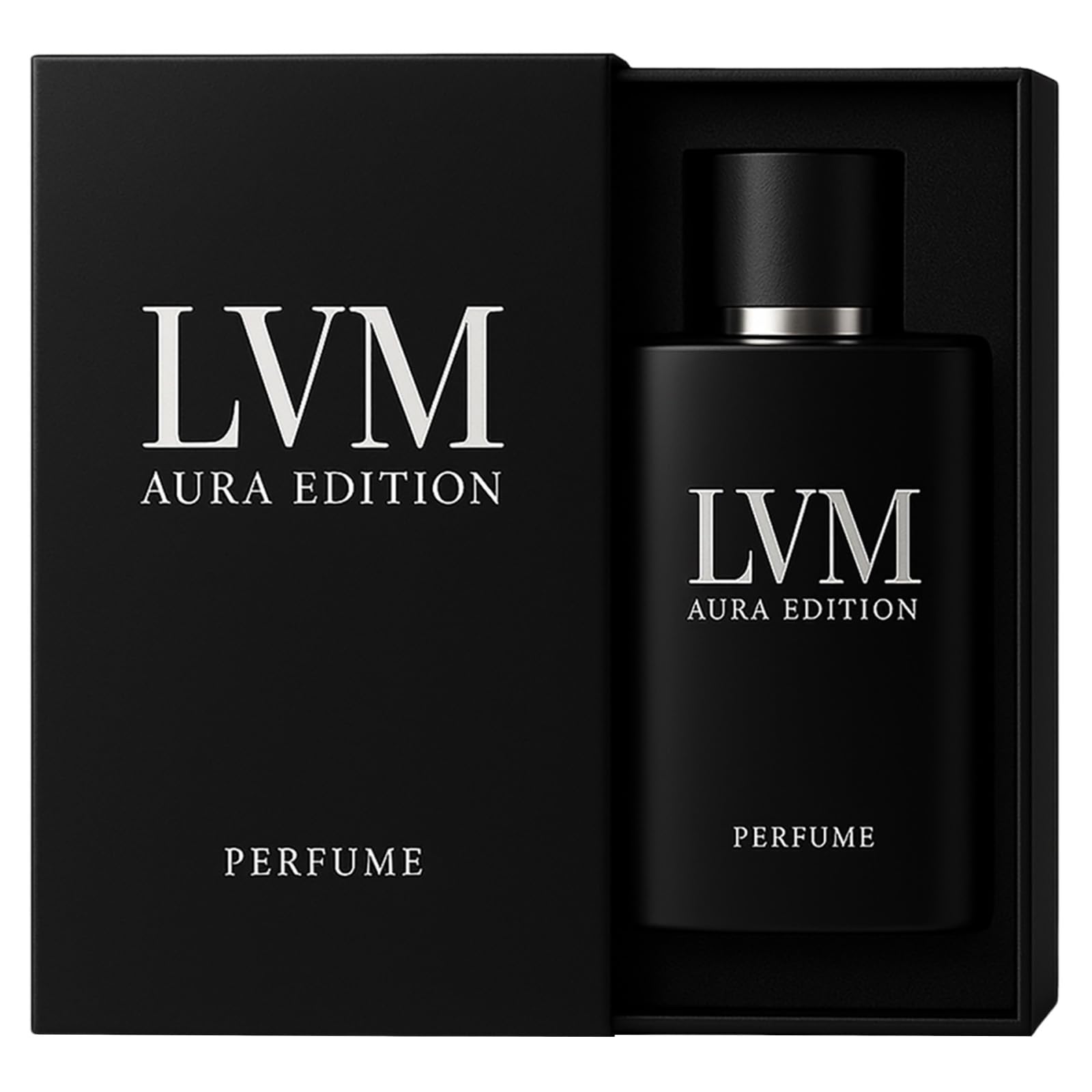 YLOTRE LVM Aura bottle front view with sleek design for confident evenings.