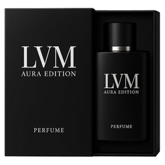 YLOTRE LVM Aura bottle front view with sleek design for confident evenings.