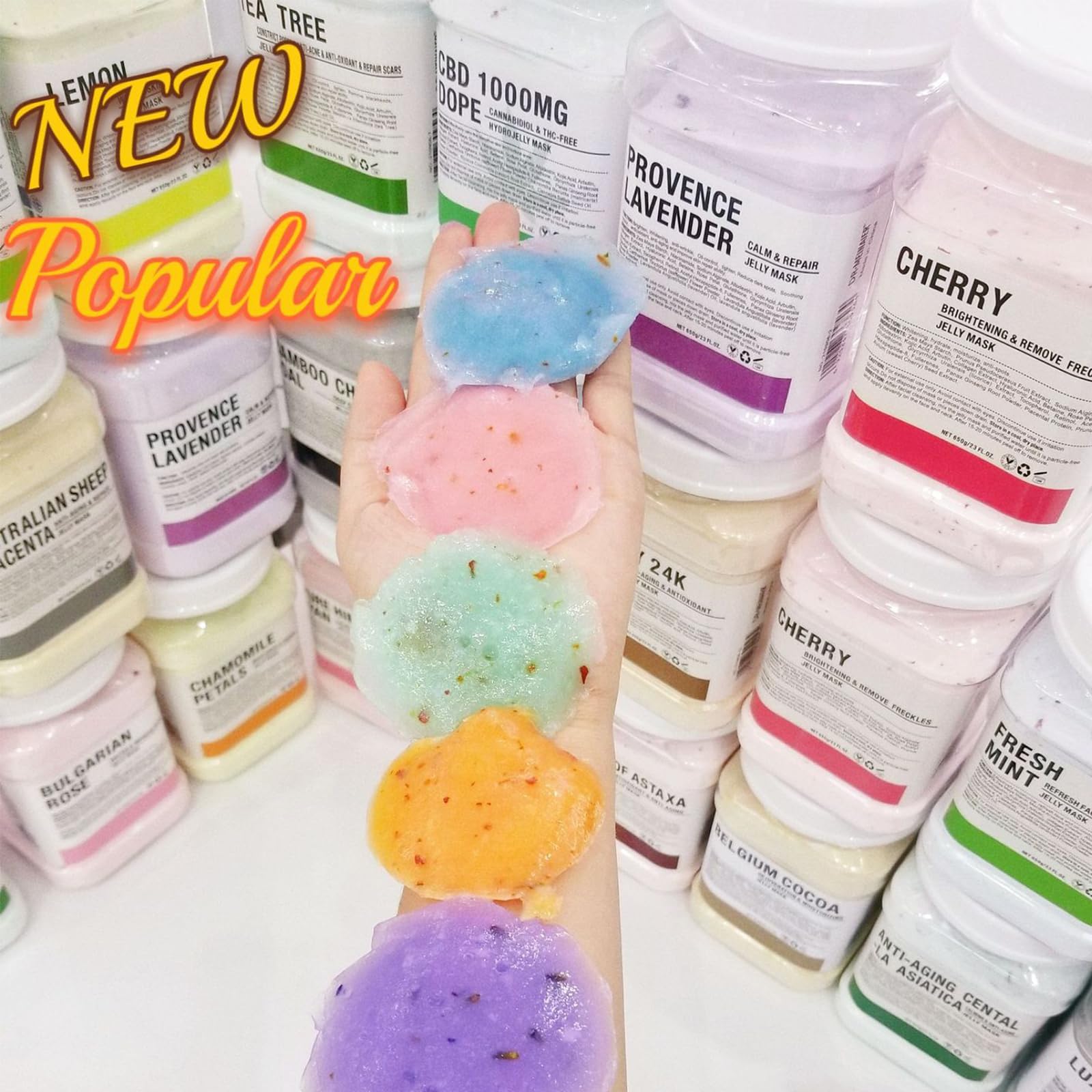 YMEYFAN jelly mask peel-off action showing moisture sealing.