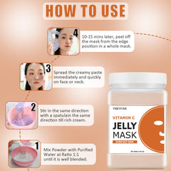 Jelly mask set on face for 15-20 minutes