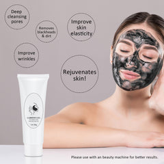 YMEYFAN carbon peeling gel application area nose demonstrating targeted cleansing