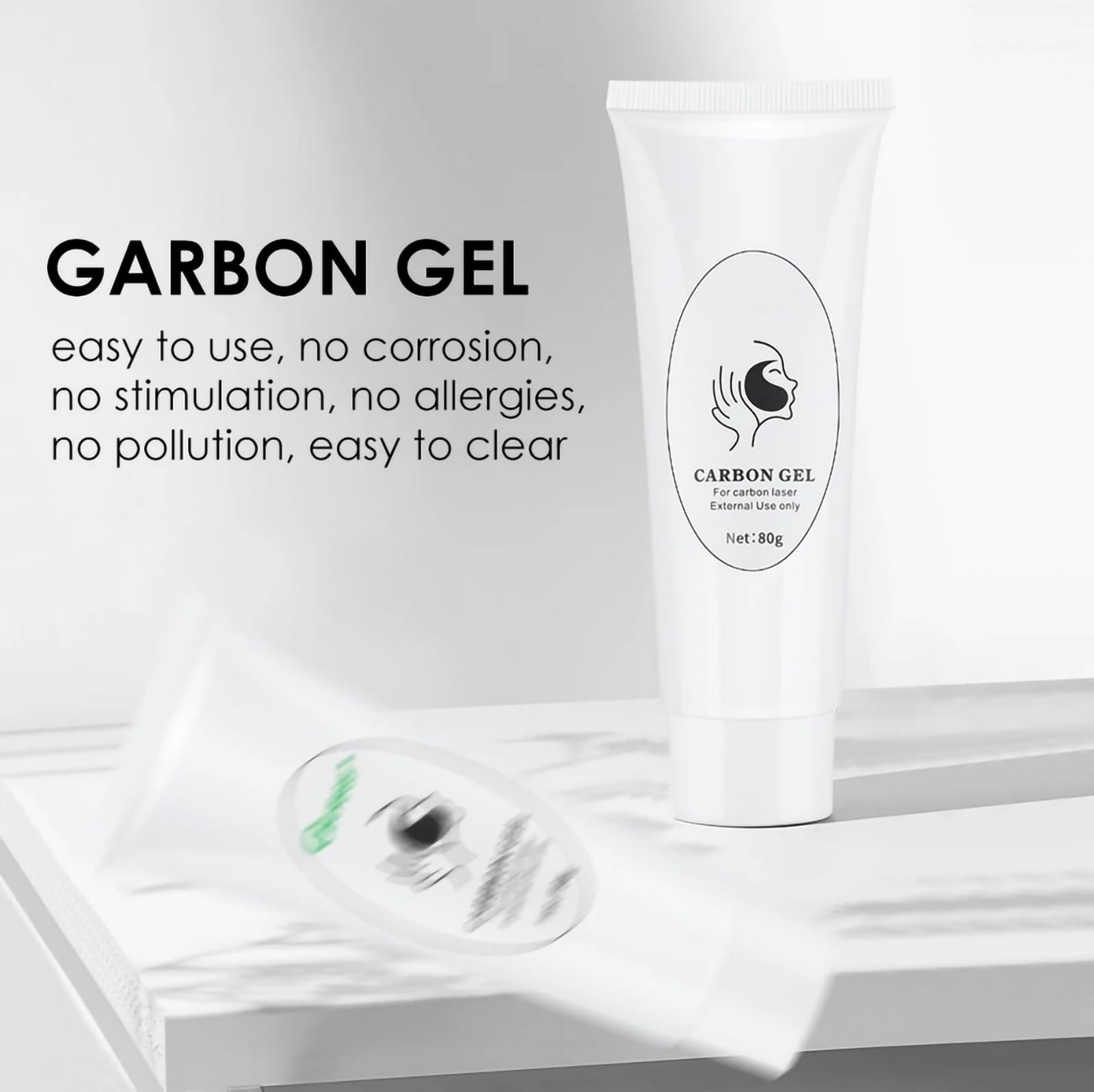 YMEYFAN carbon peeling gel texture close-up showing smooth gel for even application