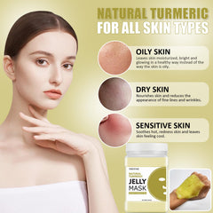 YMEYFAN jelly mask powder applied to neck for multi-area care