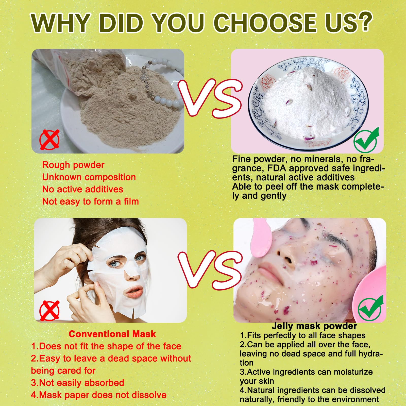 YMEYFAN spa-grade jelly mask powder supports hydration during treatment