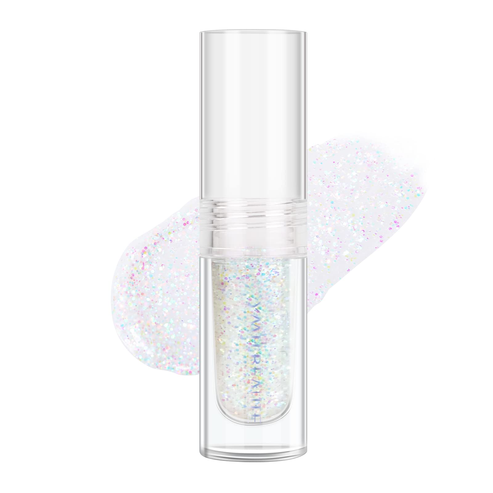 YMH BEAUTE liquid glitter eyeshadow holographic peach gold shimmer creates dynamic light play