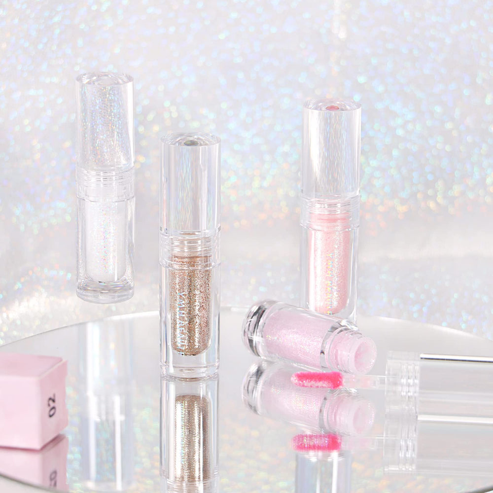 YMH BEAUTE liquid glitter eyeshadow glitter on lashes for festive eye accents