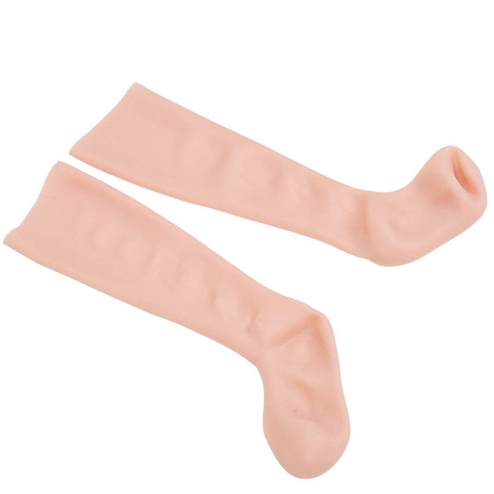 Ymiko socks on feet showing full coverage and hydrating potential