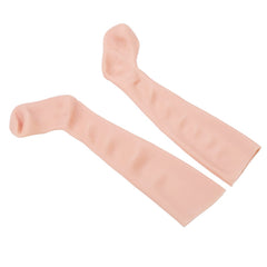 Stretchable Ymiko socks demonstrating flexible, one-size fit