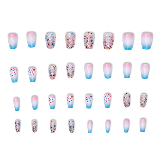 YN Young Nails Rocket Glitz tips ready for fast, customizable manicure at home.