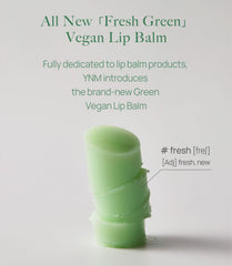 YNM Fresh Green Lip Balm centella complex label highlight