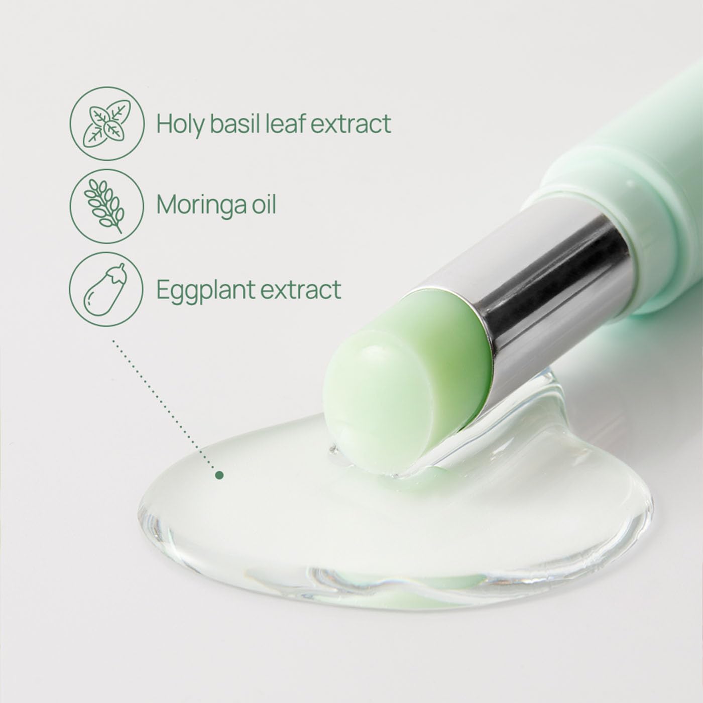 YNM Fresh Green Lip Balm made in Korea branding on tube