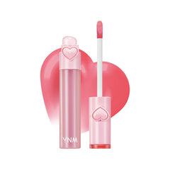 YNM Heart Jelling Tint Peach Jelling tube shows vibrant, long-lasting color with transfer-free formula.