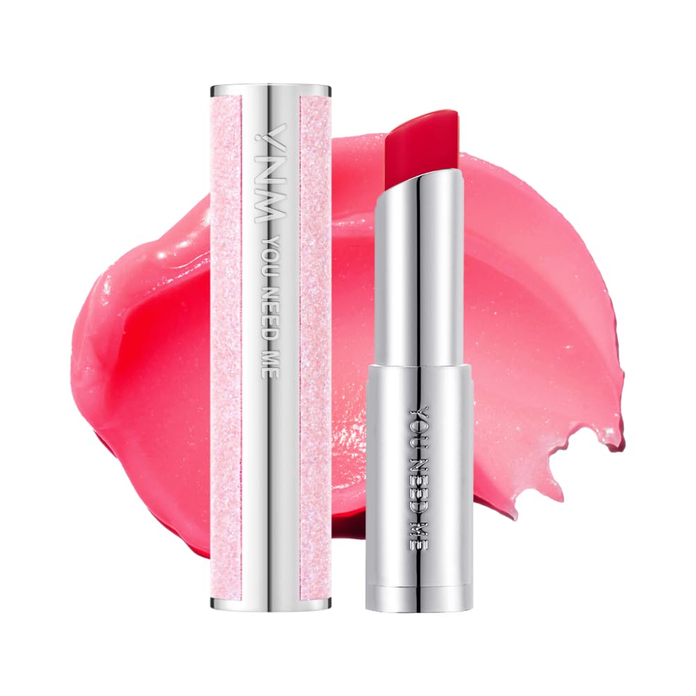 YNM Honey Lip Balm Apple Lit shade close-up showing natural shine and hydration