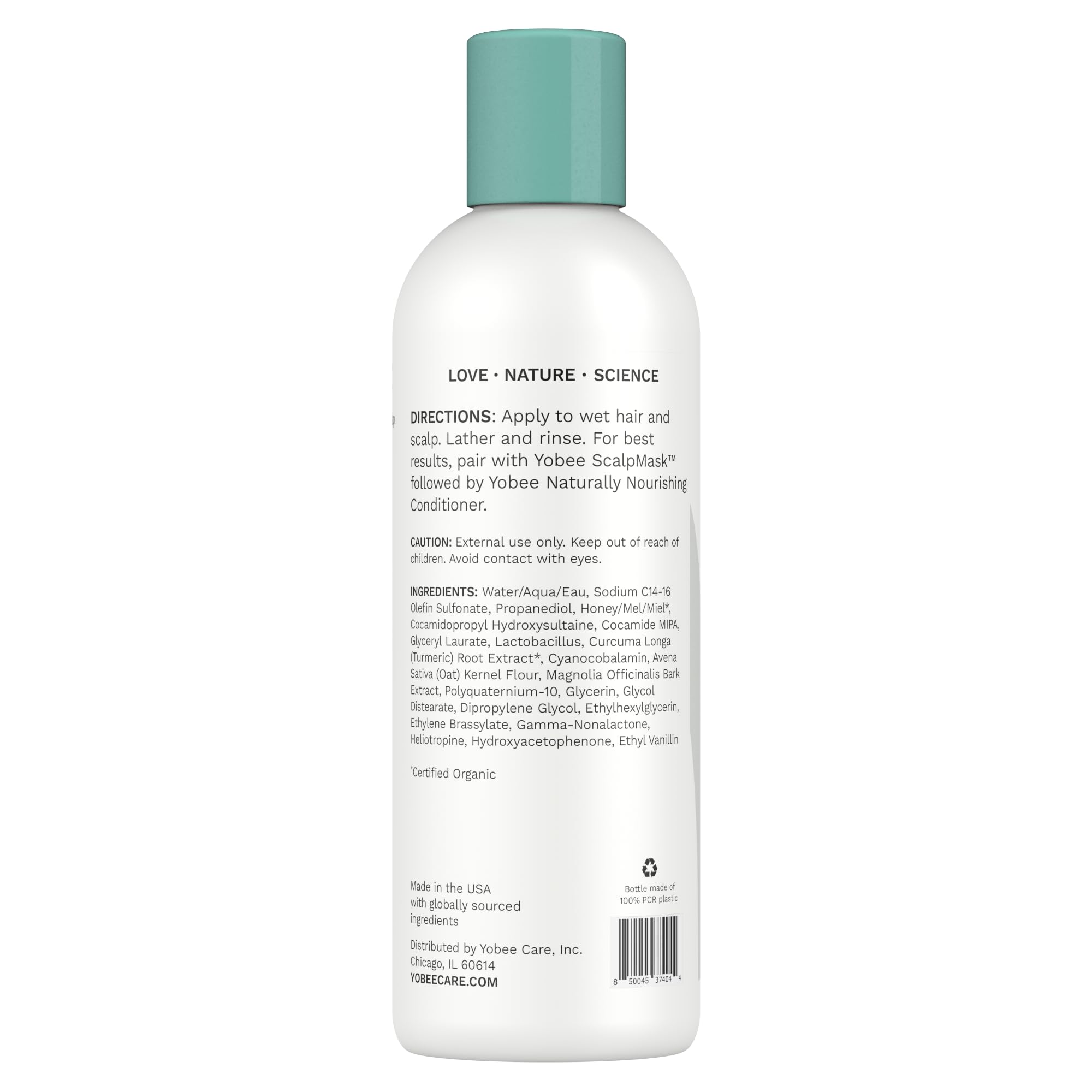 Yobee family-safe haircare scene conveys everyday use for all ages.