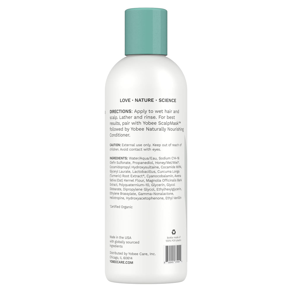 Yobee family-safe haircare scene conveys everyday use for all ages.