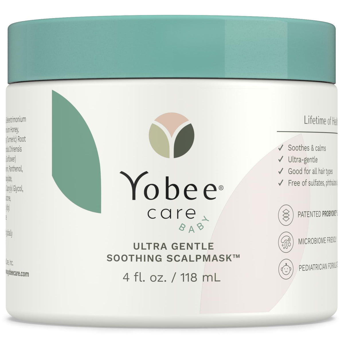 Yobee Ultra Gentle Scalp Mask bottle for soothing baby's dry scalp