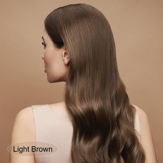 Yocisku hair dye application on strand showing even color and luster