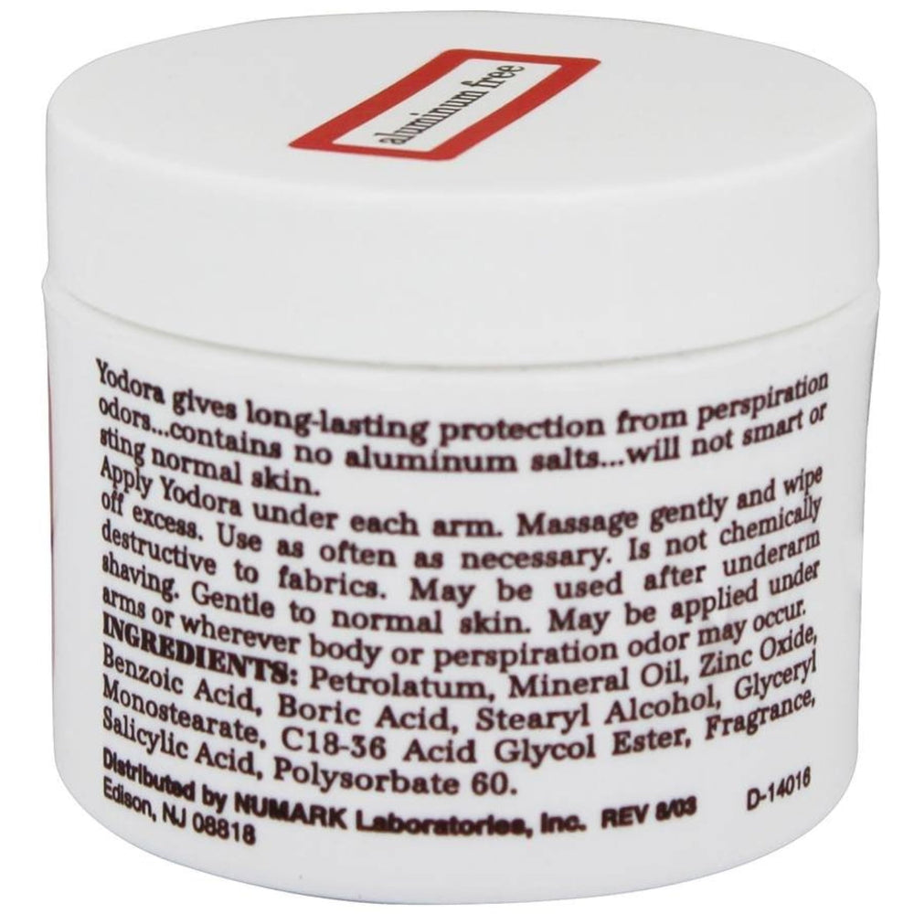 Yodora deodorant cream swipe showing smooth application for comfortable daily protection