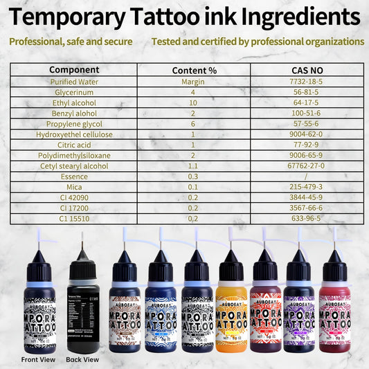YOEALABY ink bottles close-up with vibrant color variety
