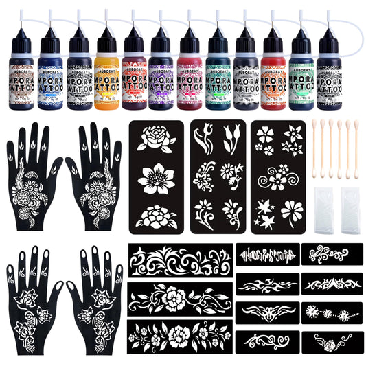 YOEALABY temporary tattoo kit packaging shown for easy DIY fun