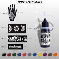 YOEALABY 18-stencil set displayed for quick design options