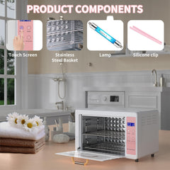 Yofuly 10L sterilizer modes panel displaying three cleaning options.