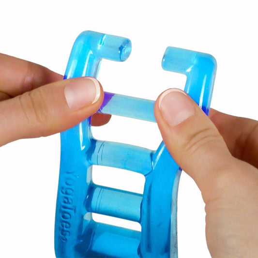 YogaToes Classic small sapphire blue toe separator supports everyday foot alignment.