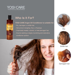 YOGI CARE application in shower demonstrating easier detangling benefit