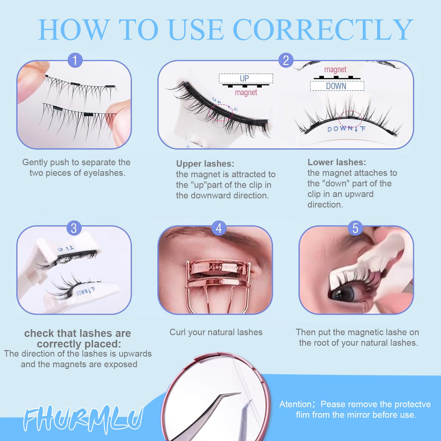 Yogkuse Hunnyfit magnetic eyelashes no glue needed beginner friendly kit