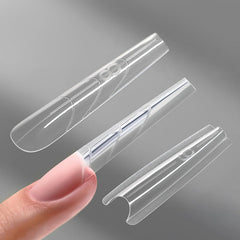 YOKE FELLOW sandwich nails dual forms front view for precise, quick extensions.