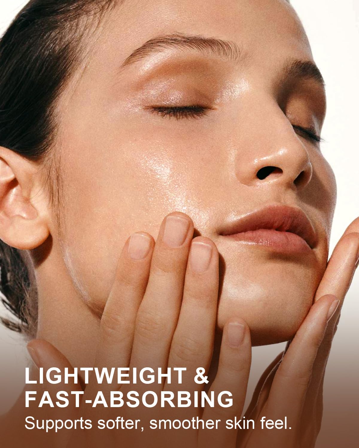 Close-up of Yoken apricot oil texture shows lightweight feel.