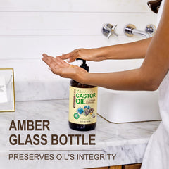 Yoken castor oil nourishes facial skin for hydration and softness without heaviness.