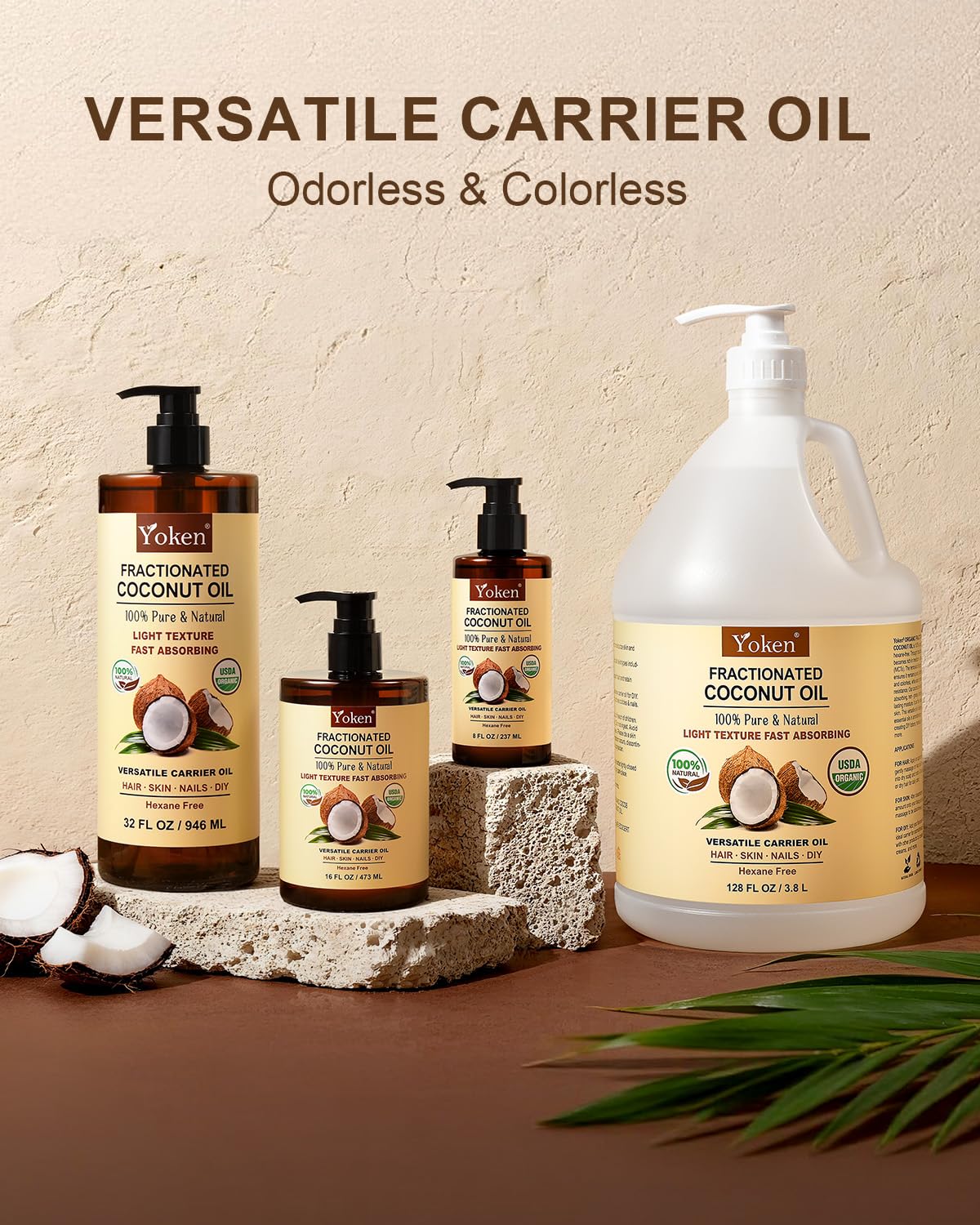 Yoken Unscented bottle emphasizes pure, fragrance-free moisture for skin.