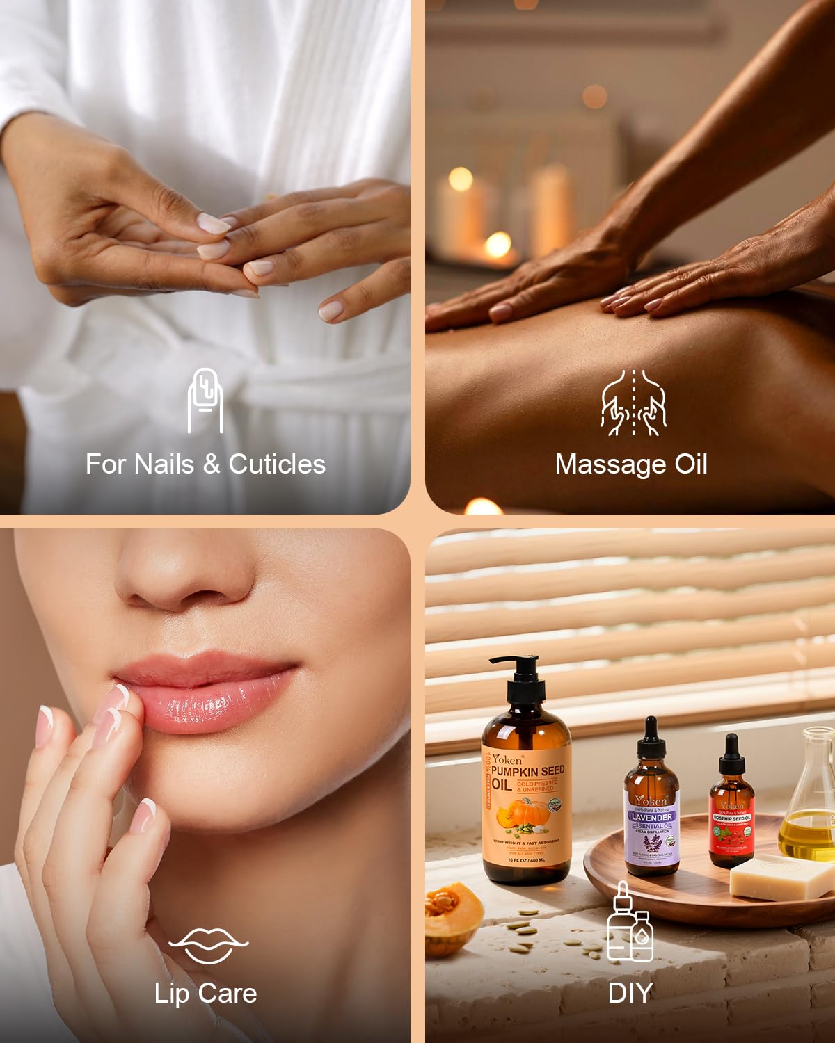 Yoken pumpkin seed oil pour showing light, fast-absorbing hydration.