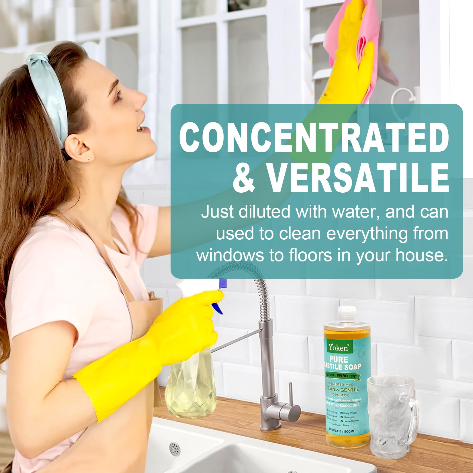 Yoken Castile Soap used for dishwashing at the kitchen sink