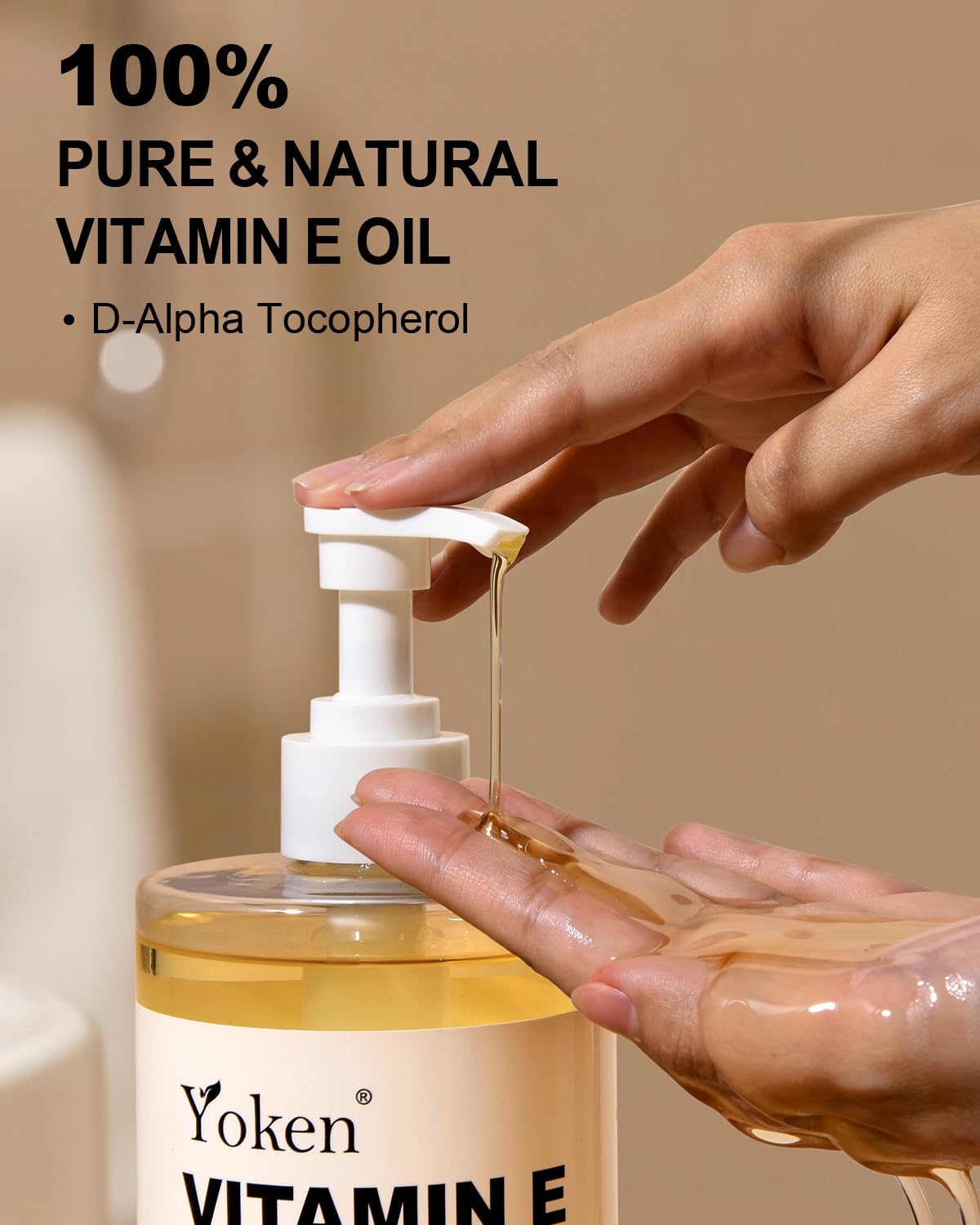 Close-up label highlights fragrance-free, cold-pressed formula for pure skin care.