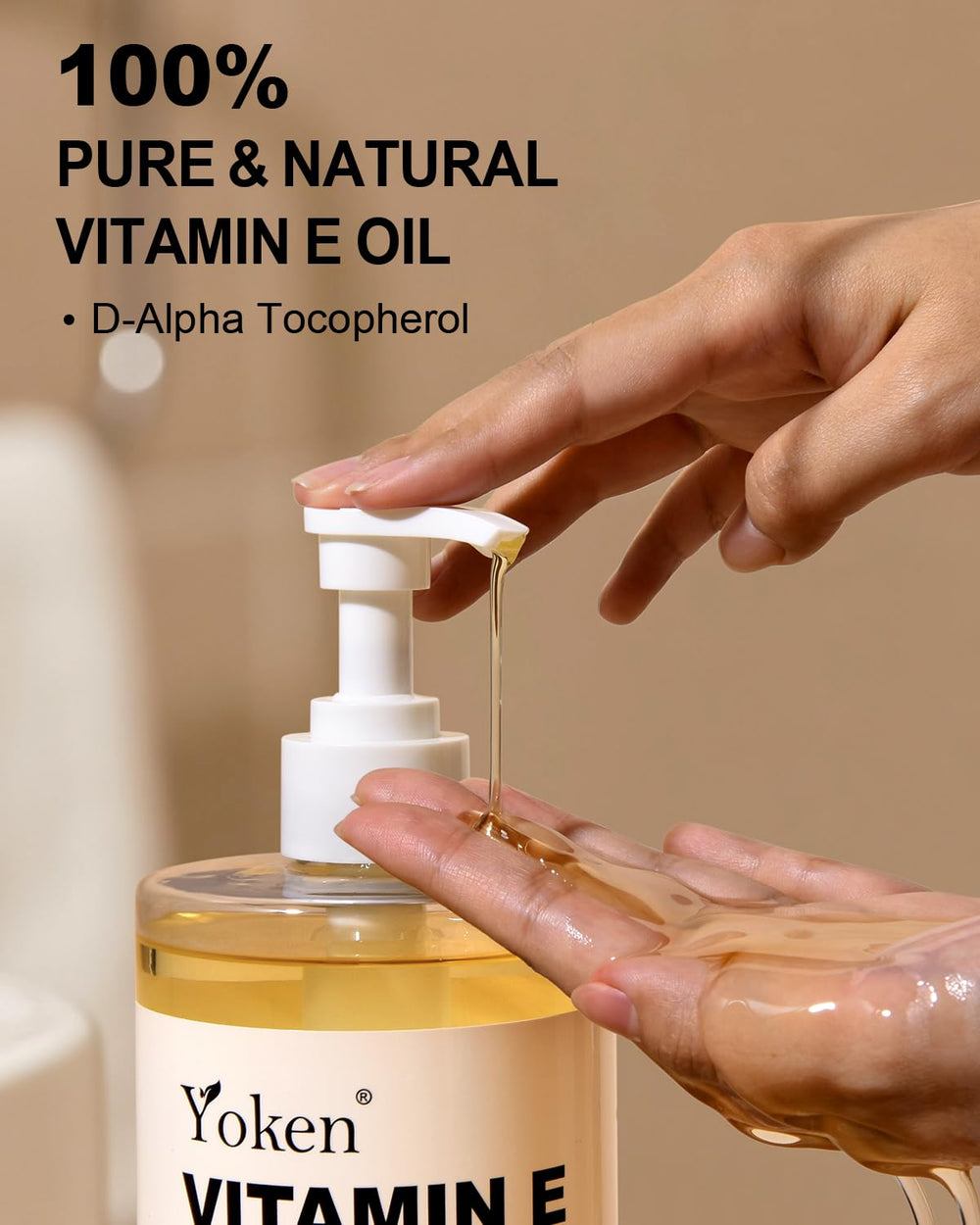 Close-up label highlights fragrance-free, cold-pressed formula for pure skin care.