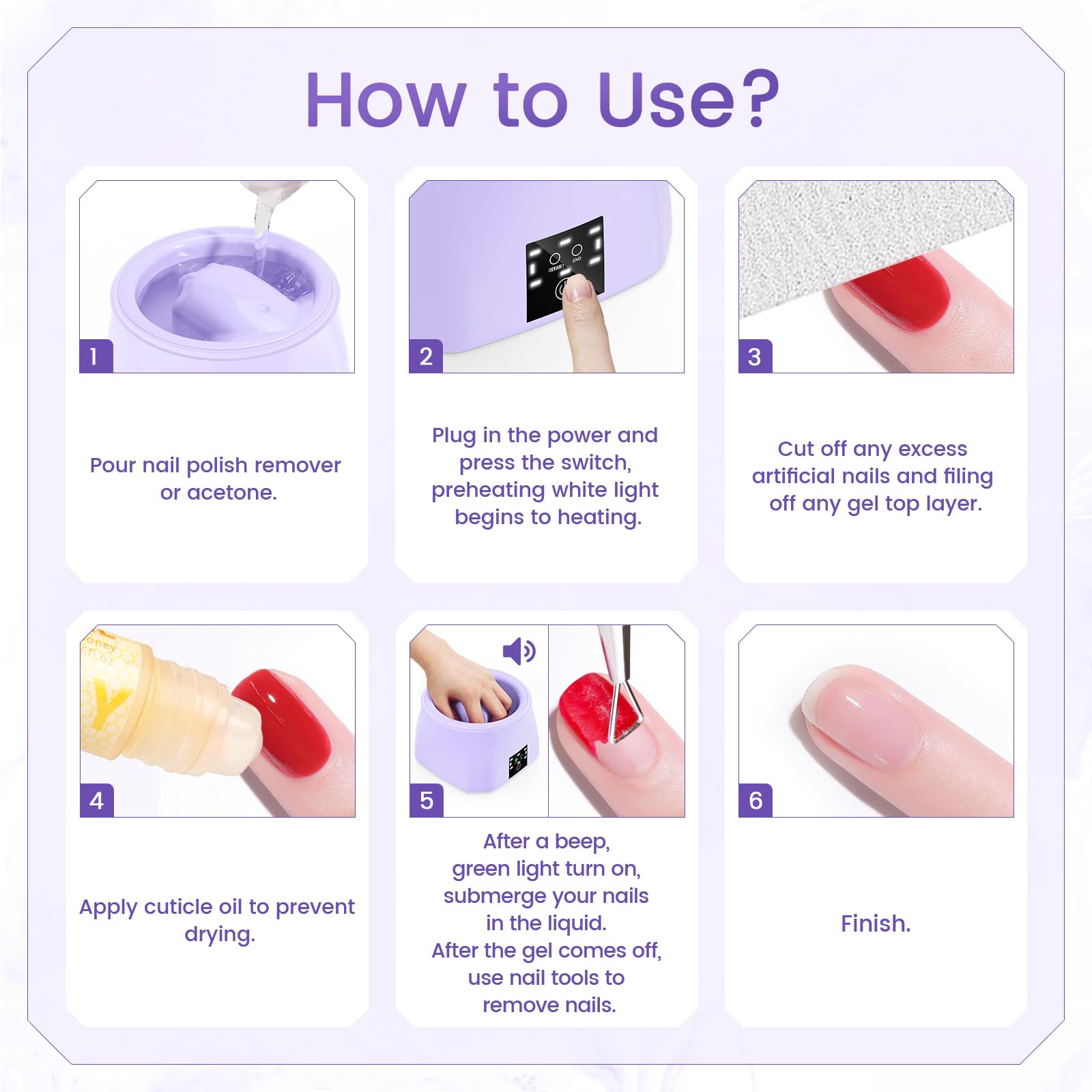 Yokilly 10-piece nail remove kit included with the bowl for versatile care
