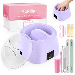 Yokilly heated nail soaking bowl demonstrating warm, efficient at-home nail care