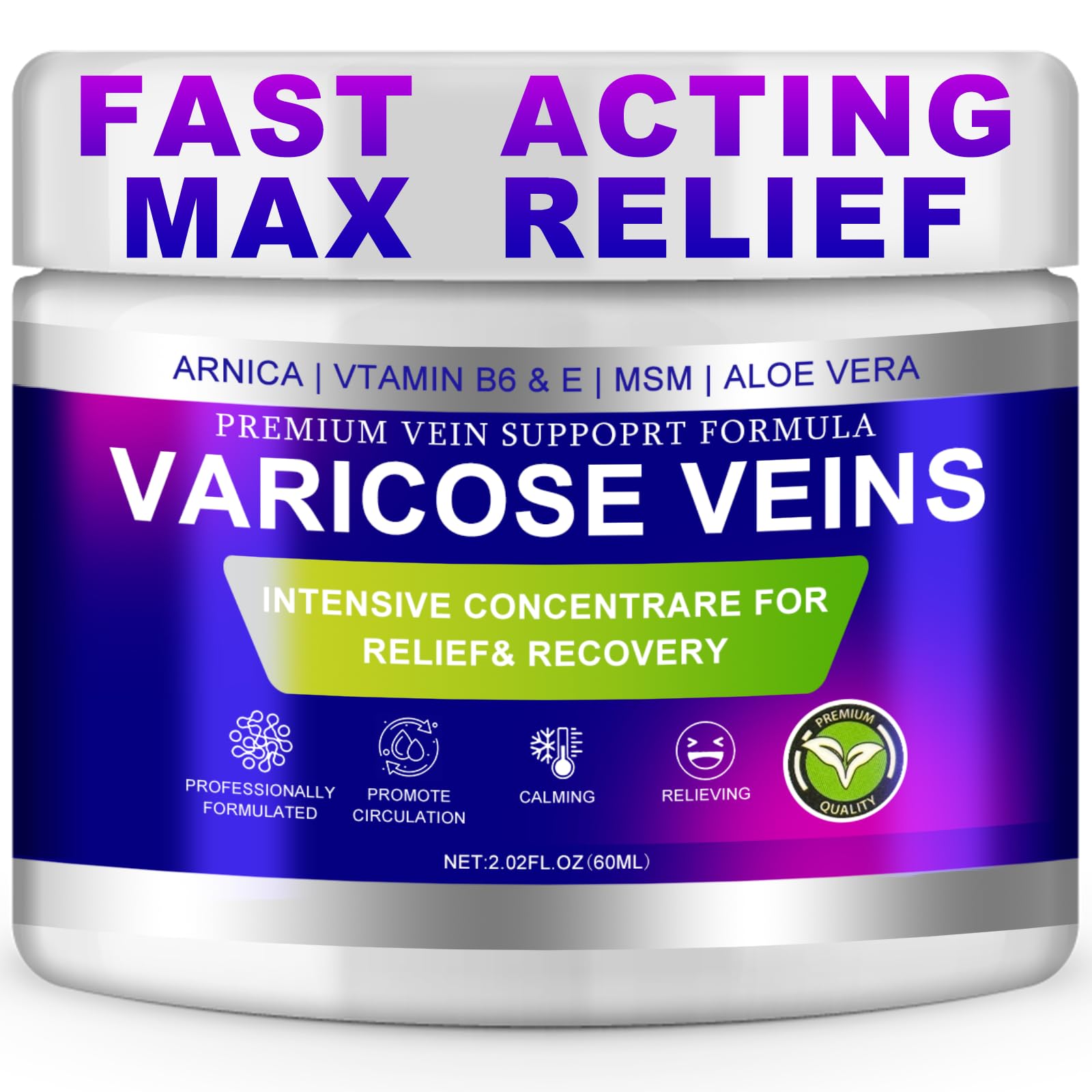 Yongsenina varicose cream bottle pour shows quick absorption for busy days
