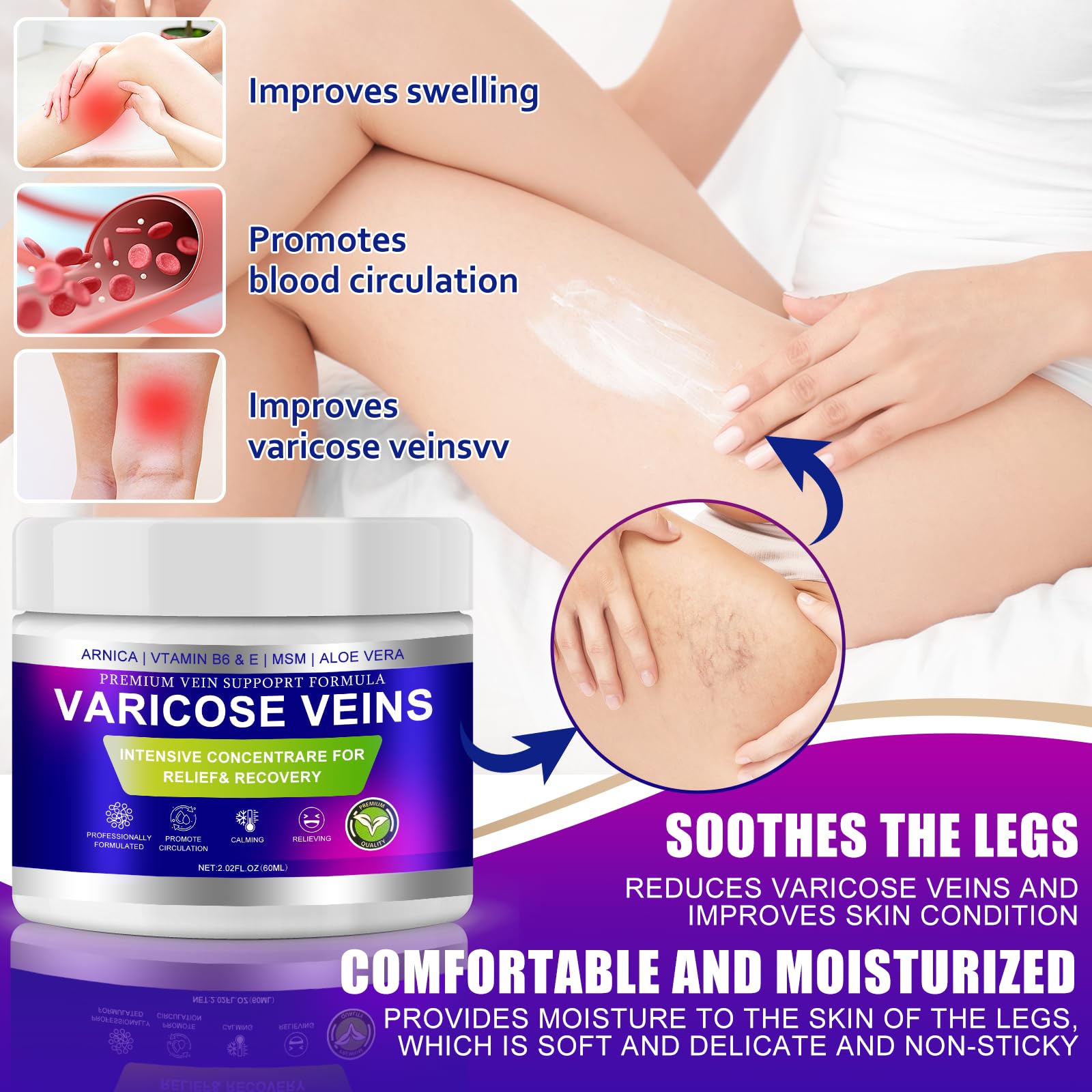 Yongsenina varicose cream cooling sensation provides immediate leg relief