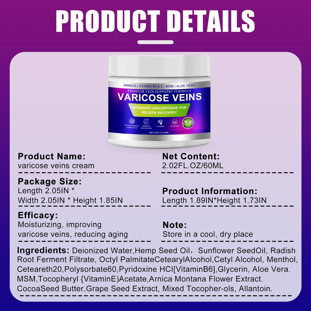 Yongsenina varicose cream hero shot suggests everyday leg support